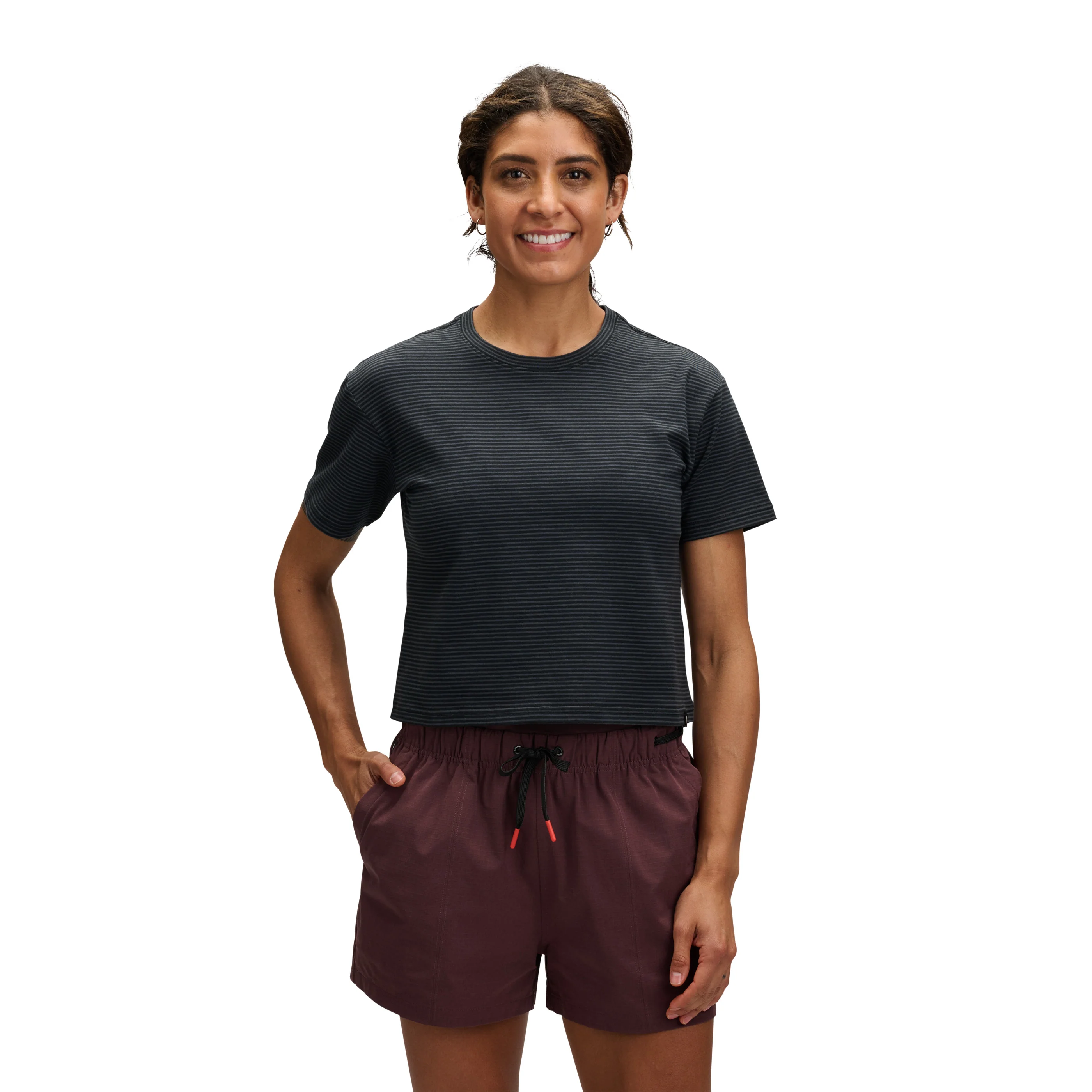 Women's BD Stripe Crop Short Sleeve Tee - Image 2