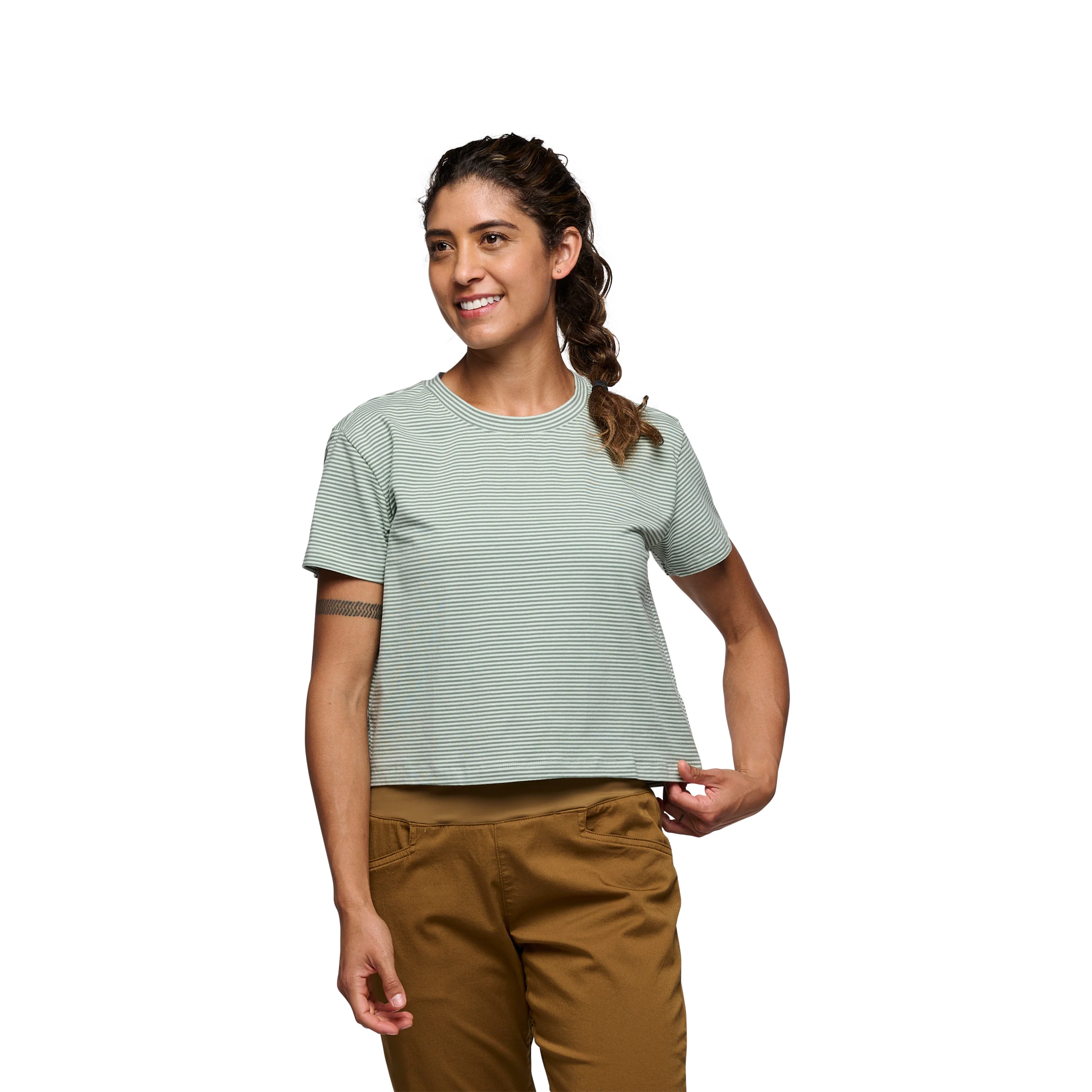 Women's BD Stripe Crop Short Sleeve Tee - Image 3