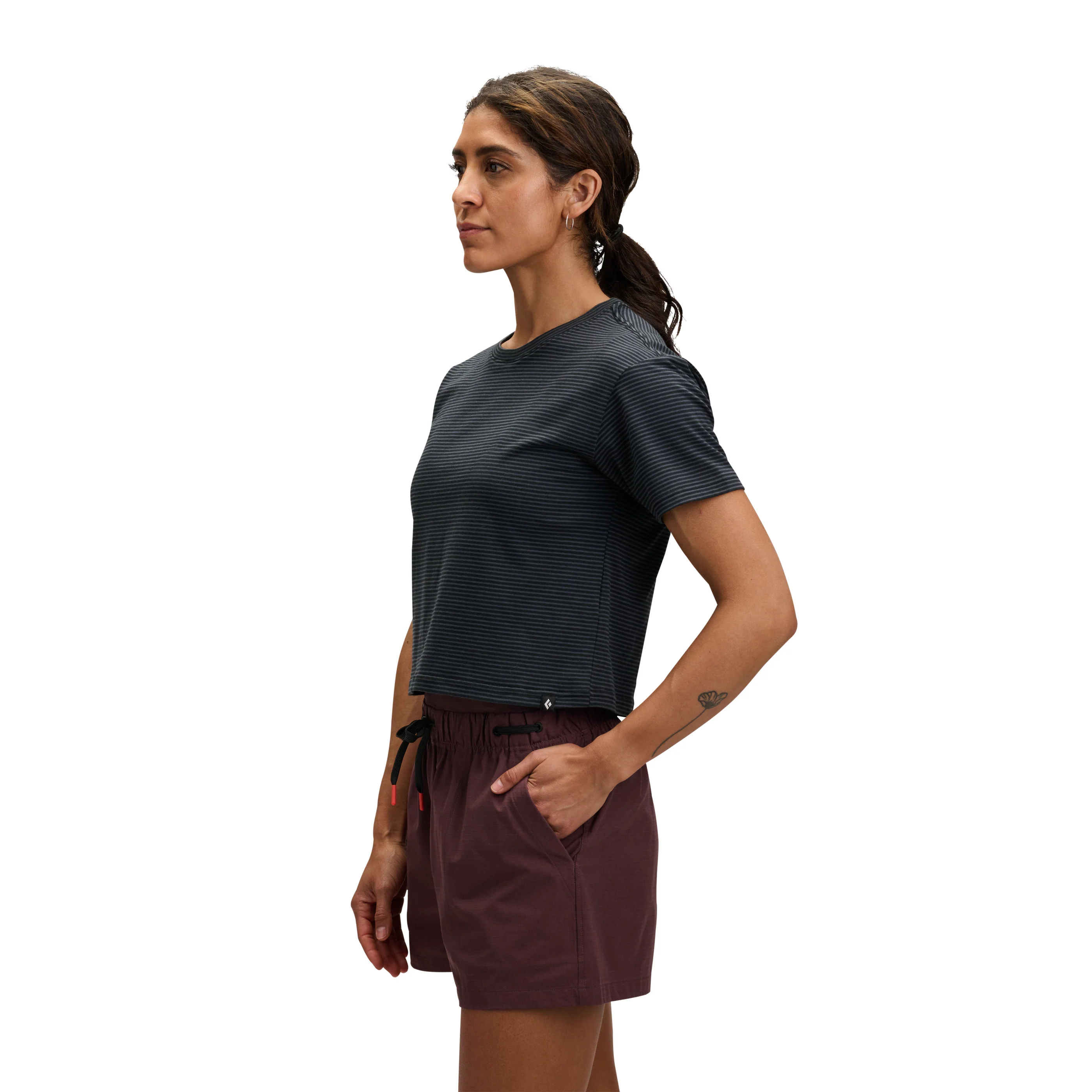 Women's BD Stripe Crop Short Sleeve Tee - Image 4